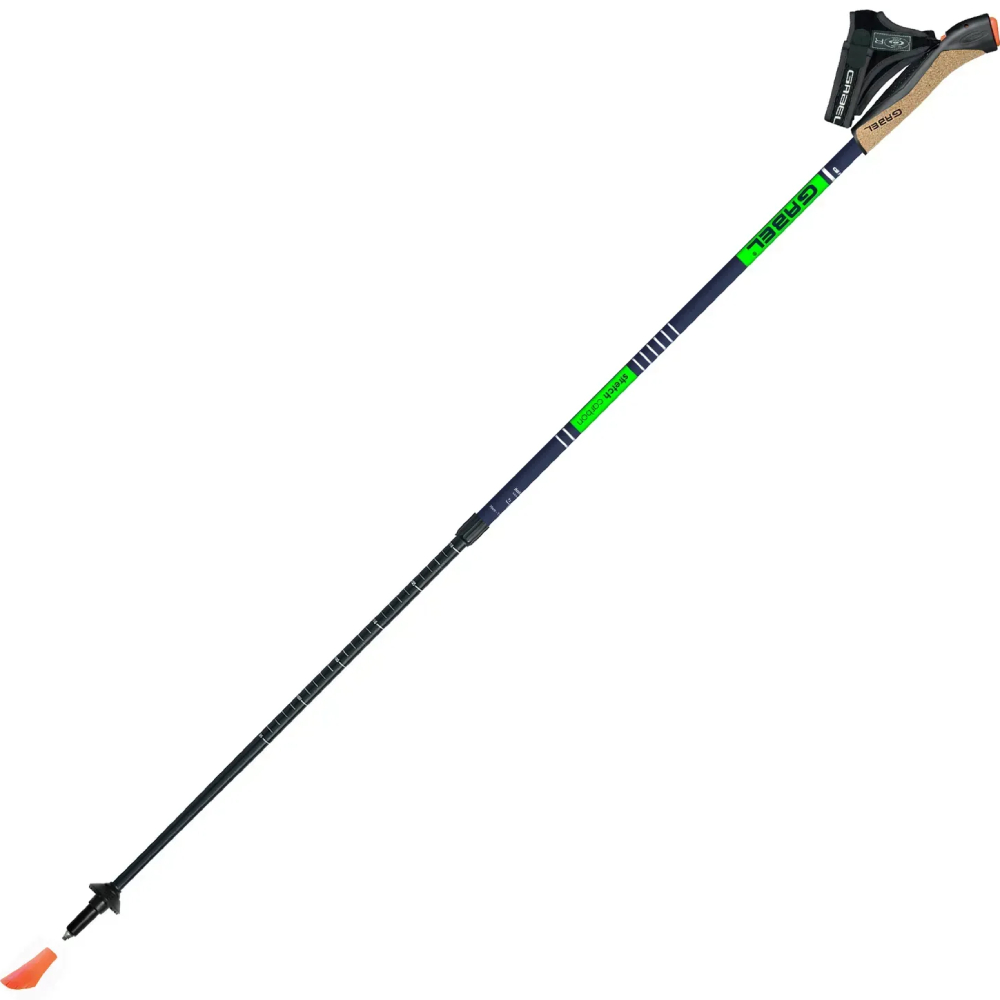 Палиці для скандинавської ходьби GABEL Stretch Carbon Lime (7008352640000) Матеріал Алюміній/Карбон; Рукоятка: Dual Cork 01/37, PP (поліпропілен) + двошарове пробкове дерево; Ремінець: 02/36 NCS, сітчастий, дихаючий