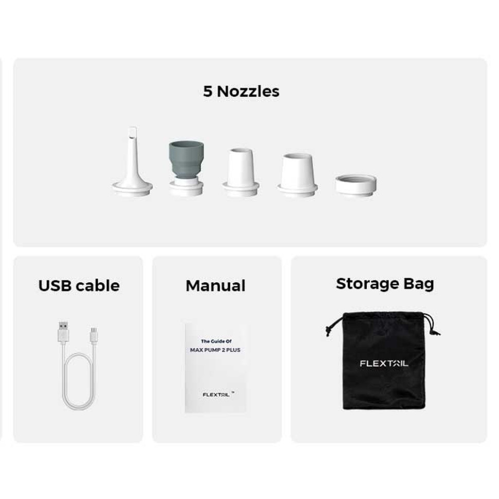 Зовнішній вигляд Насос-ліхтар-powerbank FLEXTAIL Max Pump 2 Plus Orange (MP2PL4800-OG-i)