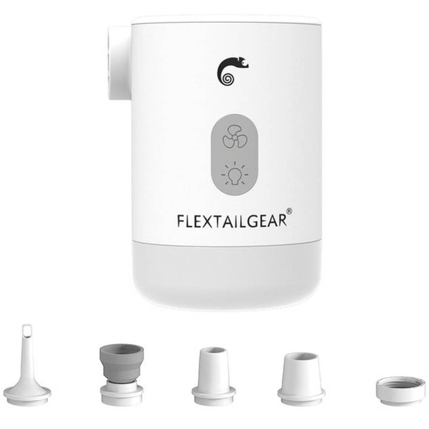 Насос-фонарь-powerbank FLEXTAIL Max Pump 2 Pro White (MP2P4000-WT-i) Комплектация Flextail Max Pump 2 Pro, зарядный кабель USB, 5 насадок, мешочек для хранения, инструкция