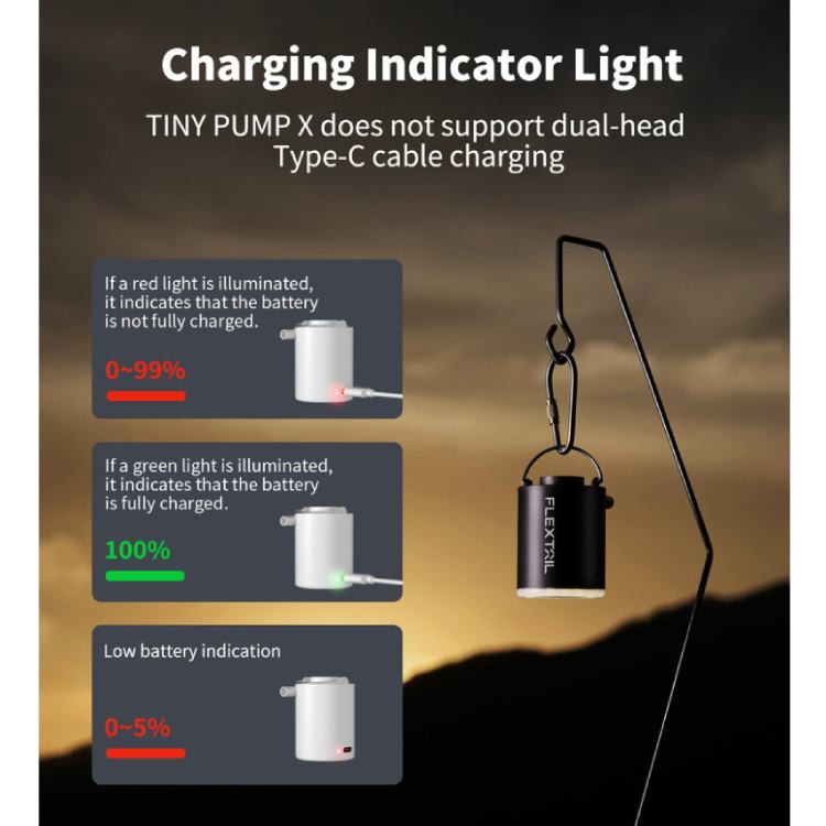 Насос-фонарь кемпинговый FLEXTAIL Tiny Pump Х Black (6975755964355) Чехол True