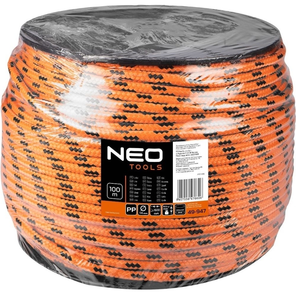 Внешний вид Шнур полипропиленовый NEO TOOLS 100 м  (49-947)