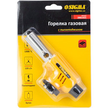 Газовий пальник SIGMA з керамічним соплом і пьезоподжигом D20 мм 153 мм (2901421)
