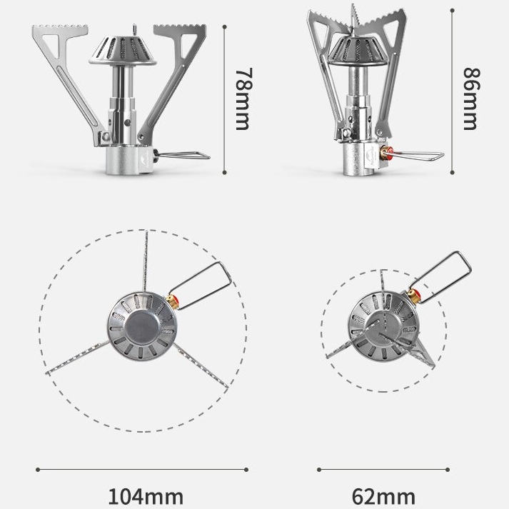 Пальник газовий NATUREHIKE NH21RJ004 Silver (6927595789742) Колір нержавіюча сталь