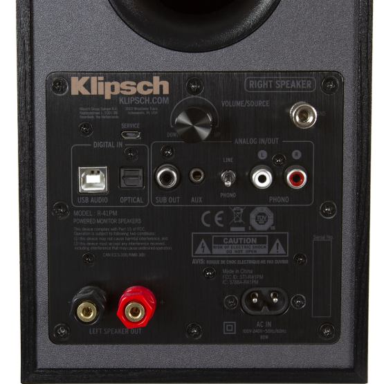 Акустична система KLIPSCH Reference R-41PM Black (1066253) Входи Phono input