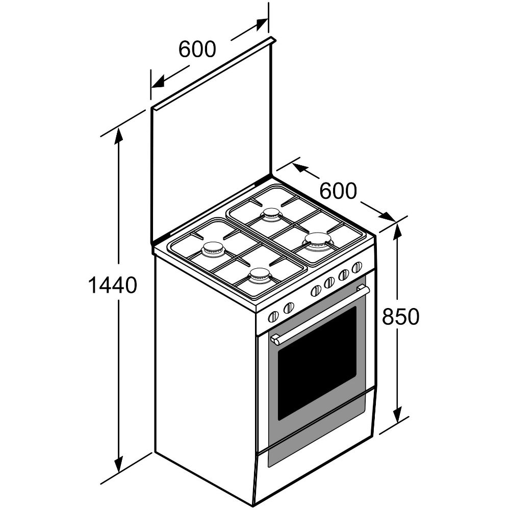 Зовнішній вигляд Плита газова BOSCH HGA120B20Q