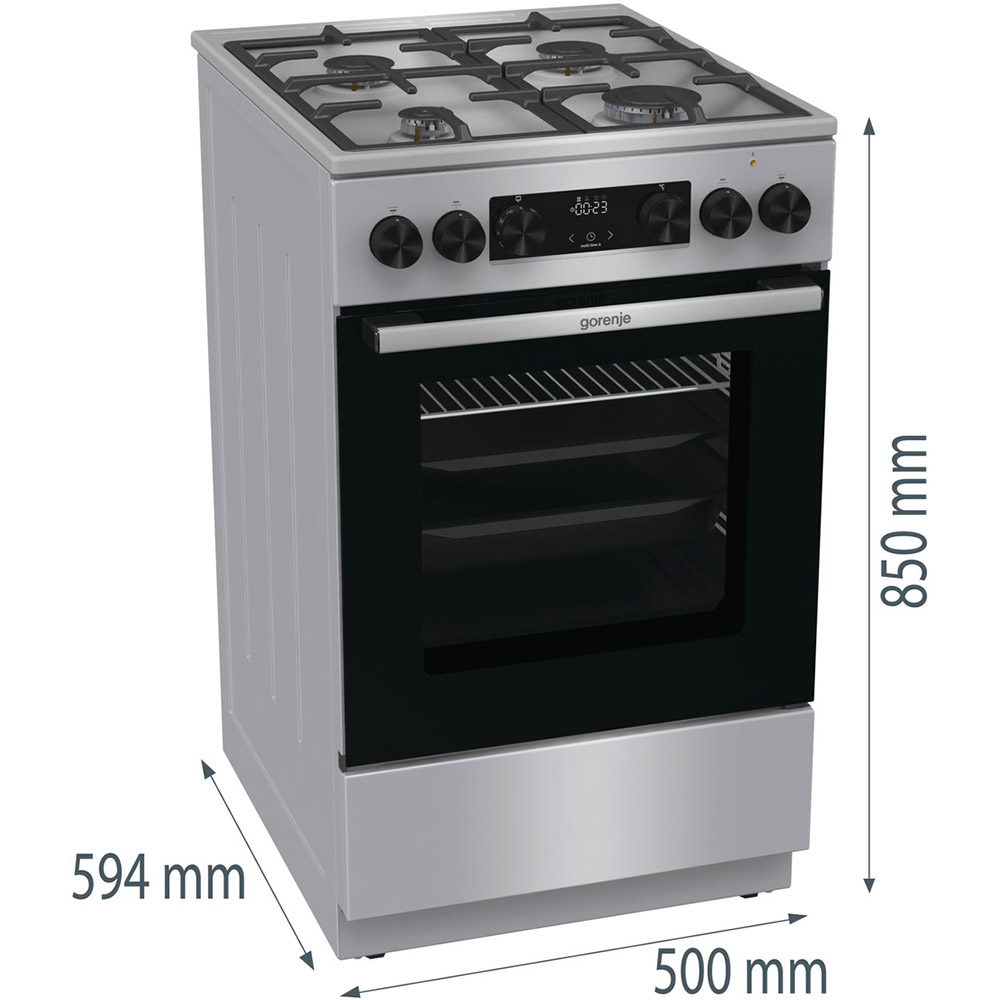 Зовнішній вигляд Плита комбінована GORENJE GKS5C70HXF (FM514D-FPD4B)