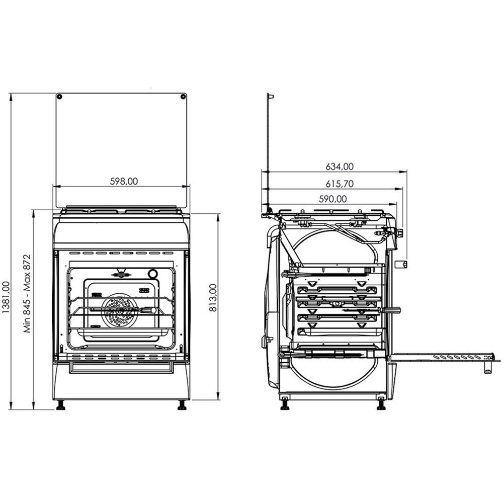 Плита комбинировання GRUNHELM GFG6612W-0 Безопасность газ-контроль духовки