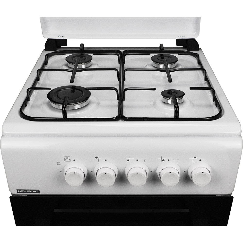 Плита газовая MILANO ML55G1/07 White Количество газовых конфорок 4