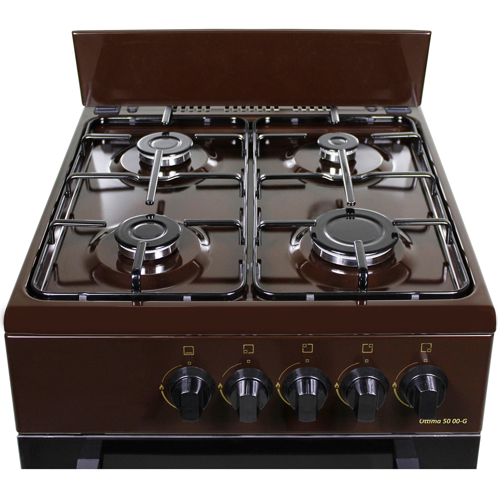 Плита газовая SHIVAKI OTTIMA 50 G Brown Покрытие варочной поверхности эмаль