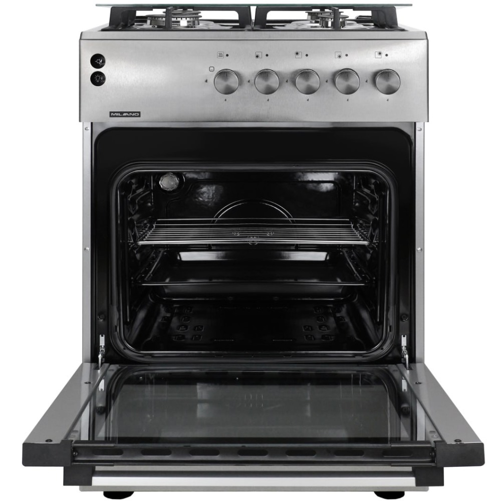 Плита газовая MILANO ML60 G2 /07C Покрытие варочной поверхности нержавеющая сталь 