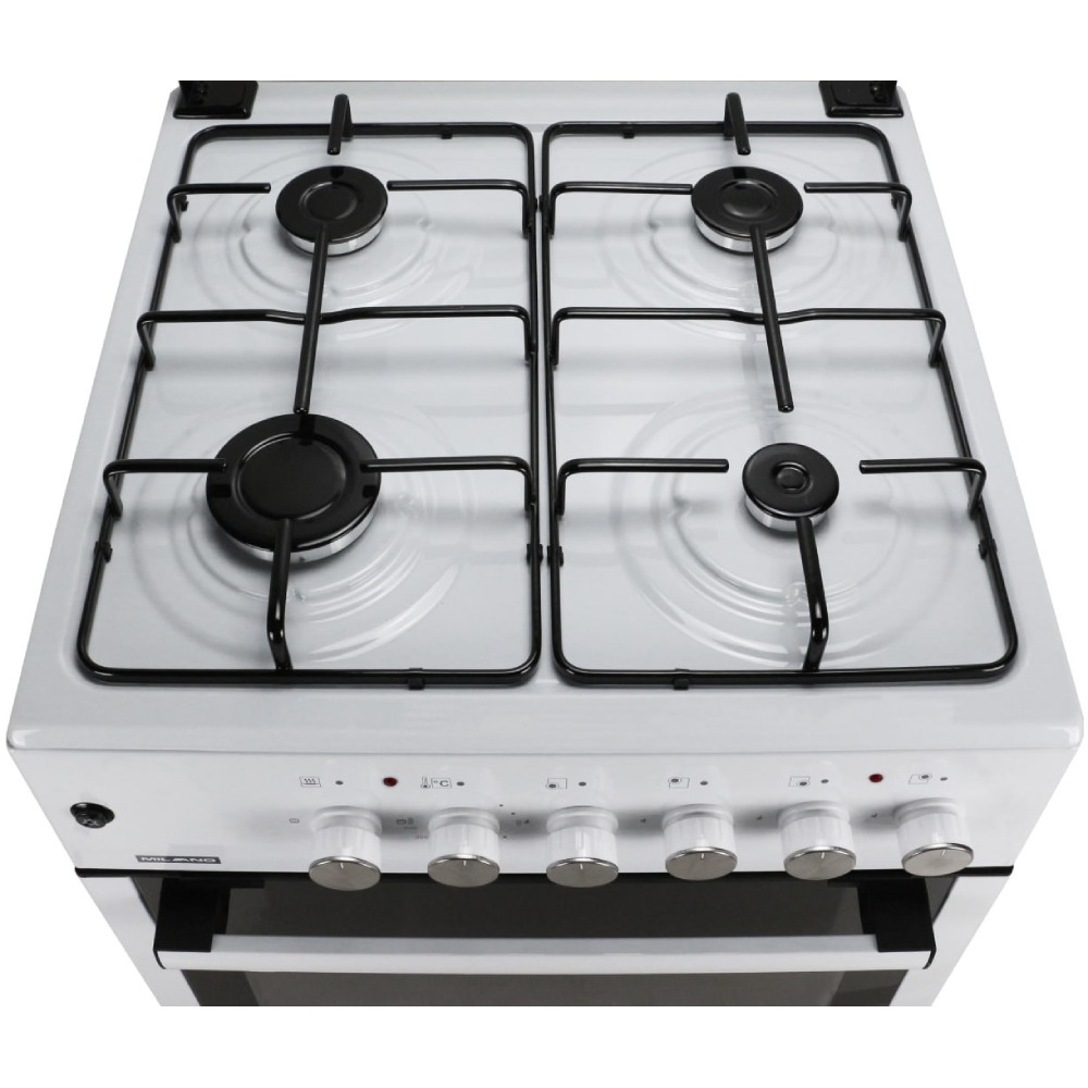 Внешний вид Плита комбинированная MILANO GAS COOKER ML60 Е40+ белая