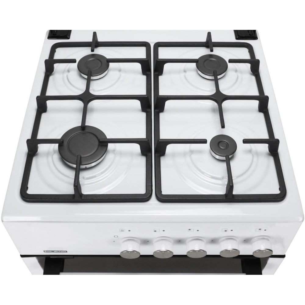 Плита газова MILANO GAS COOKER ML60 G1/07С+ біла Безпека газ-контроль конфорок