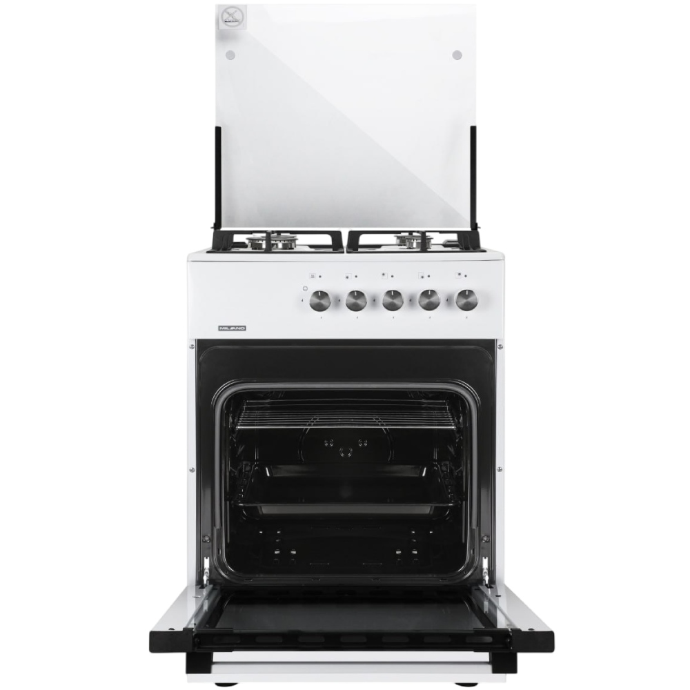 Плита газова MILANO GAS COOKER ML60 G1/07С+ біла Покриття варильної поверхні емаль