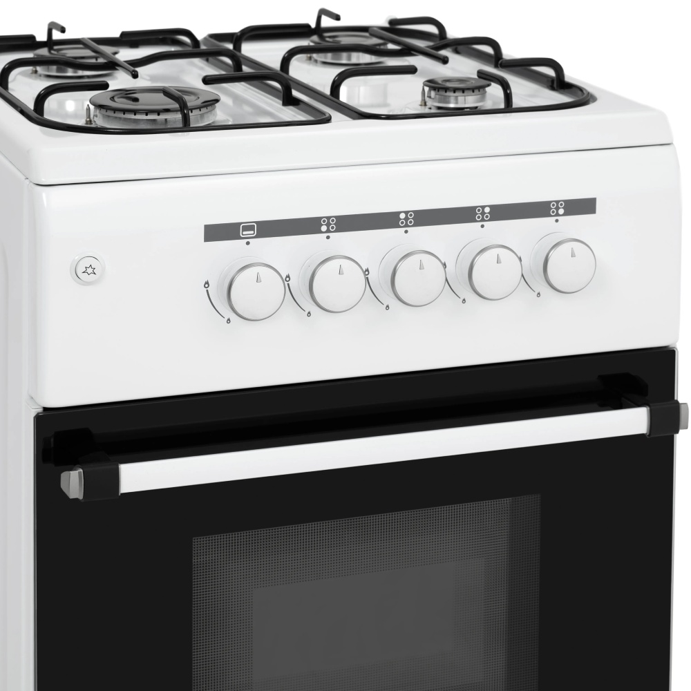 Плита газовая ELEYUS PORTU 5101 EF WH Покрытие варочной поверхности эмаль