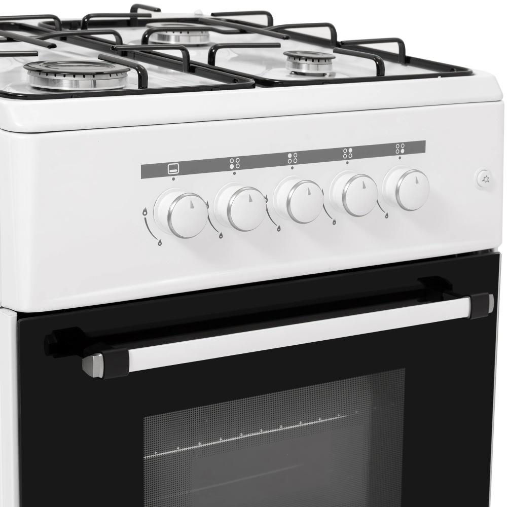 Плита газова ELEYUS PORTU 5701 EF WH Покриття варильної поверхні емаль