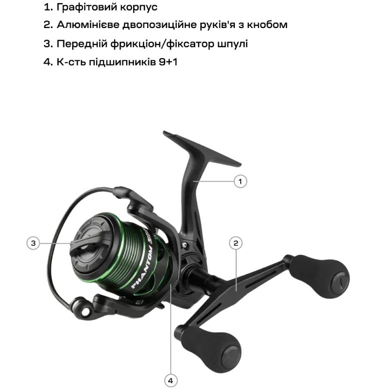Фото Катушка BRAIN Phantom Match/Bolo Double Handle 1000 9+1BB (1858.46.80)