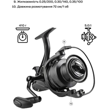 Котушка BRAIN Classic Carp Baitrunner 4000 4+1BB 5.0:1 Screw Handle (1858.45.33)