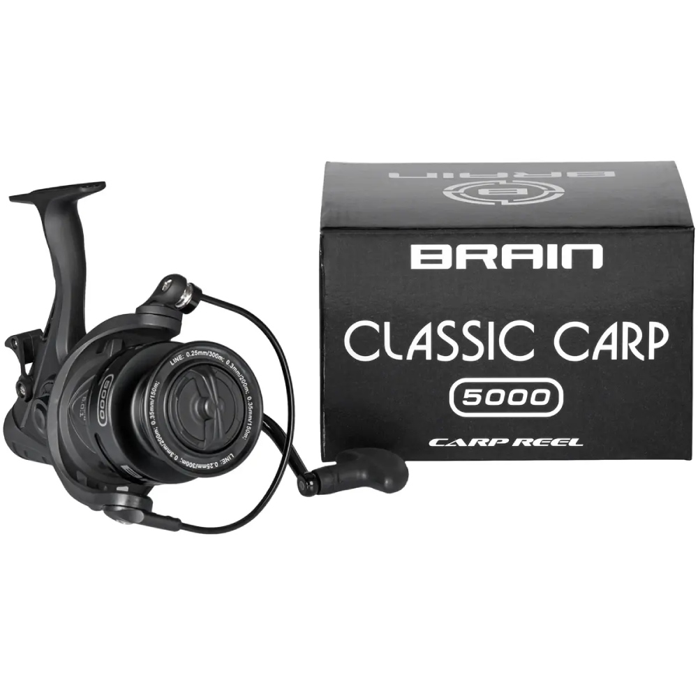 Катушка Brain Classic Carp Baitrunner 6000 4+1BB 5.0:1 Screw Handle (1858.45.35) Вместимость шпули 0.25-390/ 0.30-270/ 0.35-200