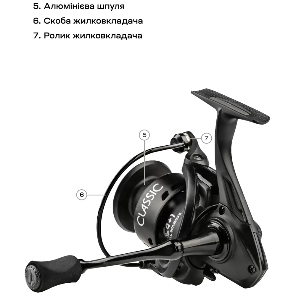 Зовнішній вигляд Котушка BRAIN Classic 3000 4+1BB 5.0:1 (1858.42.55)