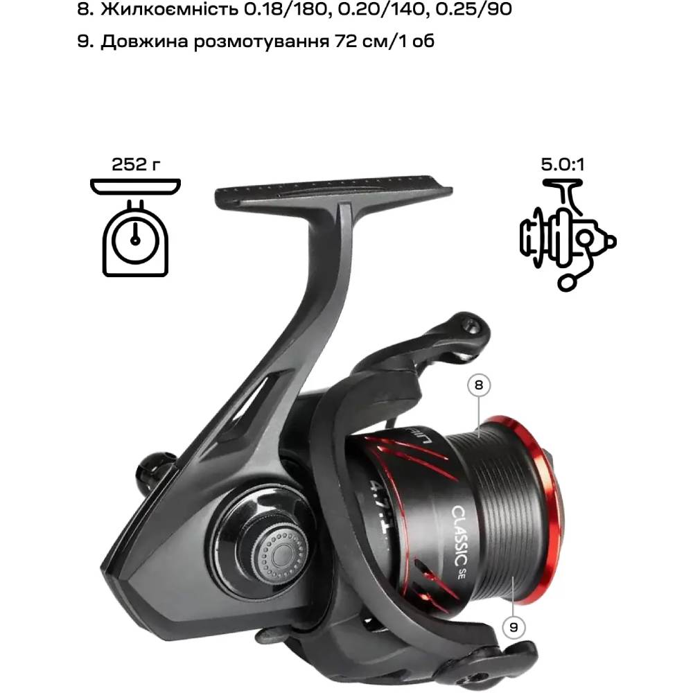 Покупка Котушка Brain Classic SE 3000S 4+1BB 5.0:1 (1858.52.12)