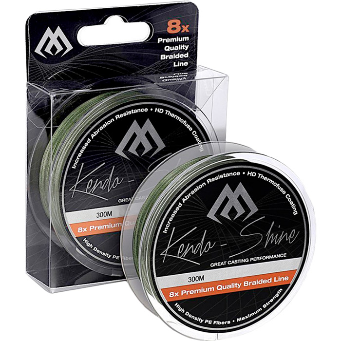 

Шнур MIKADO Kendo Shine Braid 300 м Green (ZKS00G-300-014), Шнур Kendo Shine Braid 300м 0.14мм 11.75кг green