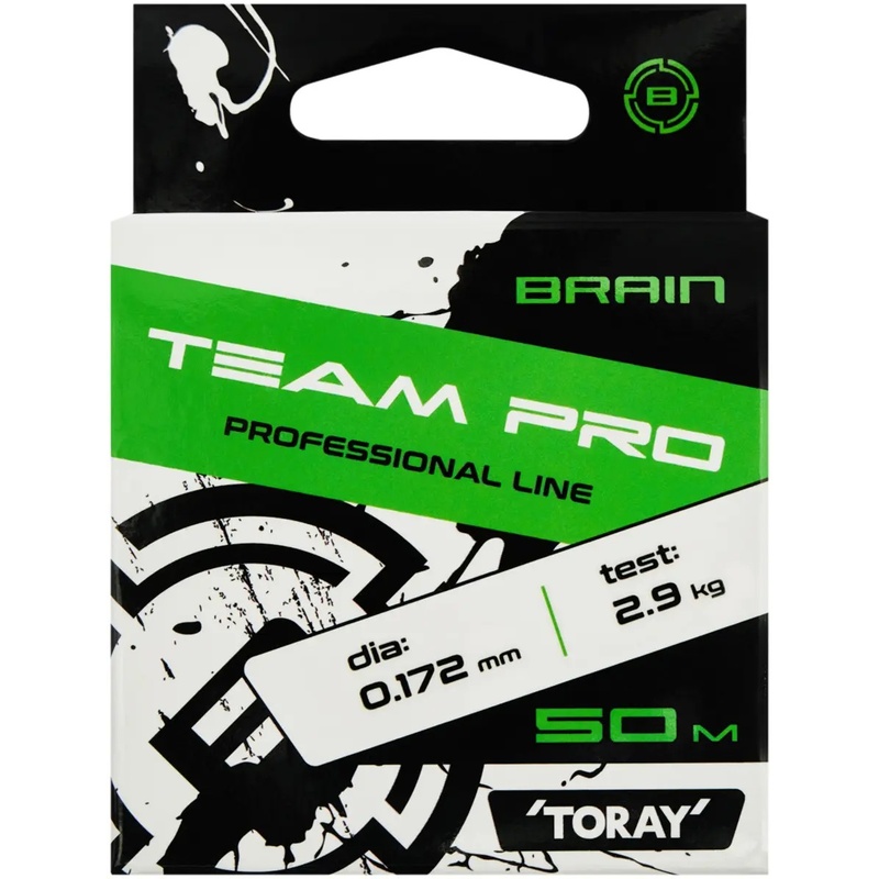 Леска BRAIN Team Pro 50m 0.172mm 2.9kg Clear (1858.26.86) нагрузка на разрыв 2.9