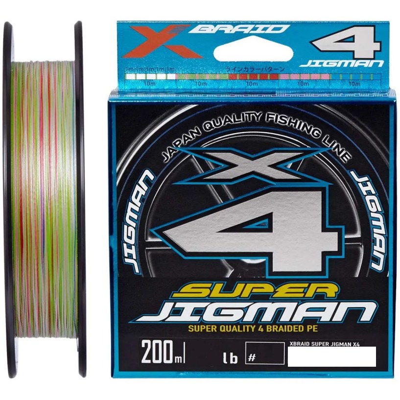 Шнур YGK X-Braid Super Jigman X4 200 м #2.0/0.235 мм 30lb/13.5 кг (4582550710999)