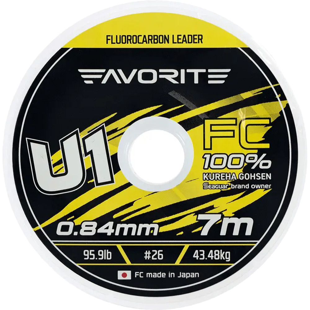 Флюорокарбон FAVORITE U1 FC 7m #26/0.84mm 95.9lb/43.48kg (1693.11.96)