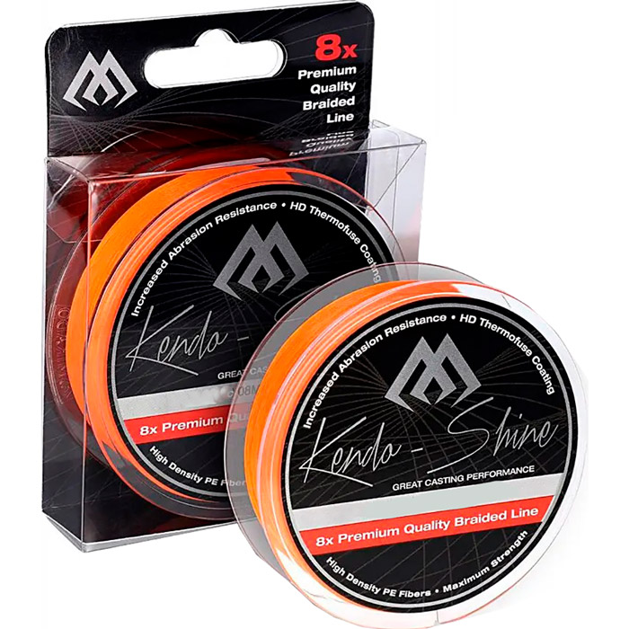 

Шнур MIKADO Kendo Shine Braid 150 м fluo orange (ZKS00O-150-020), Шнур Kendo Shine Braid 150м 0.20мм 19.86кг