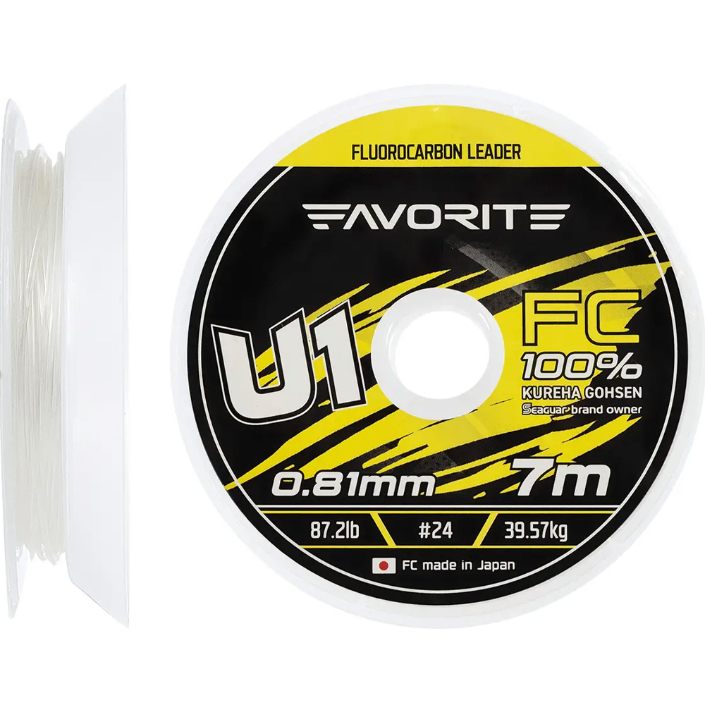 Флюорокарбон FAVORITE U1 FC 7m #24/0.81mm 87.2lb/39.57kg White (1693.11.95)