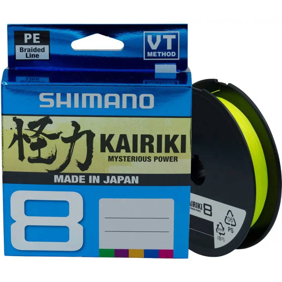 Шнур SHIMANO Kairiki 8 PE 150м 0.06мм 5.3кг Yellow (59WPLA58R30)