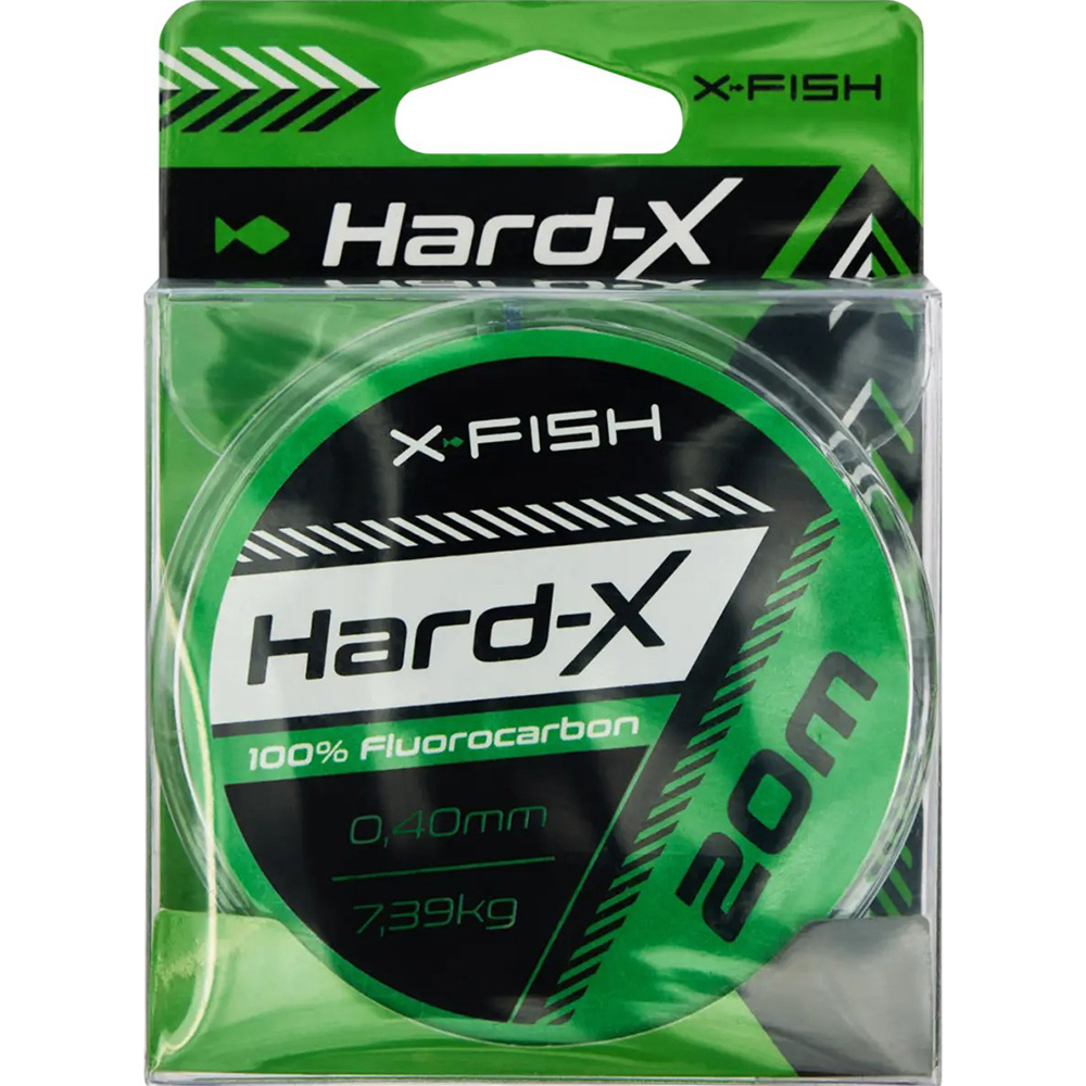 Флюорокарбон X-FISH Hard-X 20m 0.40mm 7.39kg Clear (1917.03.88) навантаження на розрив 7.39