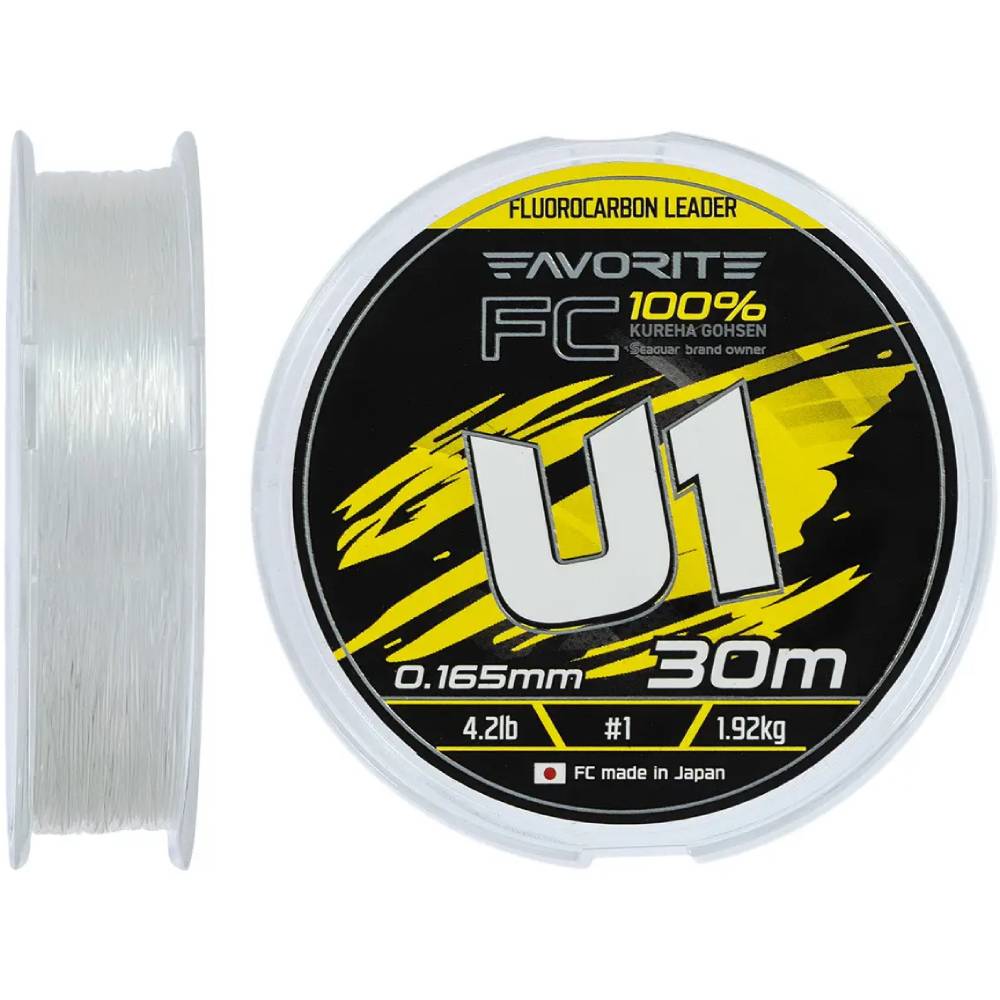Флюорокарбон FAVORITE U1 FC 30m #1.0 0.165mm 4.2lb 1.92kg (1693.12.08)