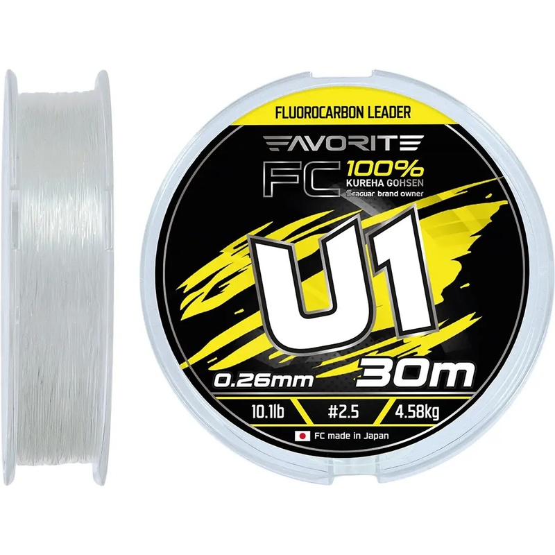 Флюорокарбон FAVORITE U1 FC 30m #2.5/0.26mm 10.1lb/4.58kg (1693.12.13)