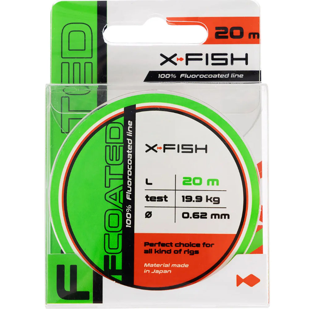 Флюорокарбон X-FISH FCoated 20m 0.62mm 19.9kg (1917.01.56) нагрузка на разрыв 19.9