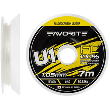 Флюорокарбон FAVORITE U1 FC 7 м #40/1.05 мм 133.6lb/60.62kg (1693.11.99)