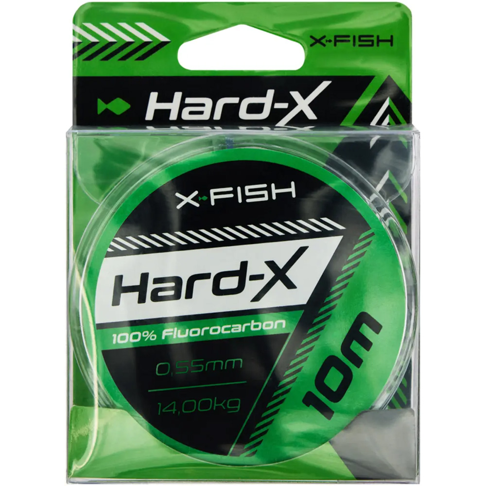 Флюорокарбон X-FISH Hard-X 10m 0.55mm 14.00kg Сlear (1917.03.75) навантаження на розрив 14