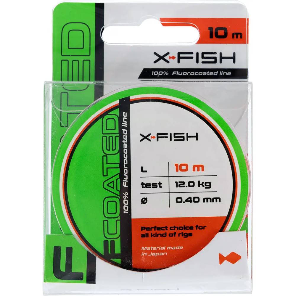 Флюорокарбон X-FISH FCoated 10m 0.40mm 12.0kg (1917.01.32) навантаження на розрив 12