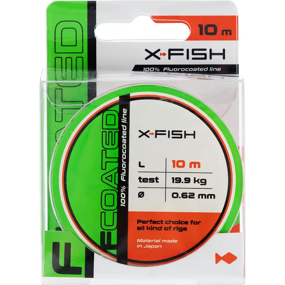 Флюорокарбон X-FISH FCoated 10 м 0.62 мм 19.9 кг (1917.01.37) навантаження на розрив 19.9