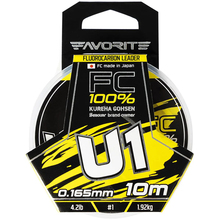Флюорокарбон FAVORITE U1 FC 10м #1.0/0.165мм 4.2lb/1.92kg (1693.11.75)