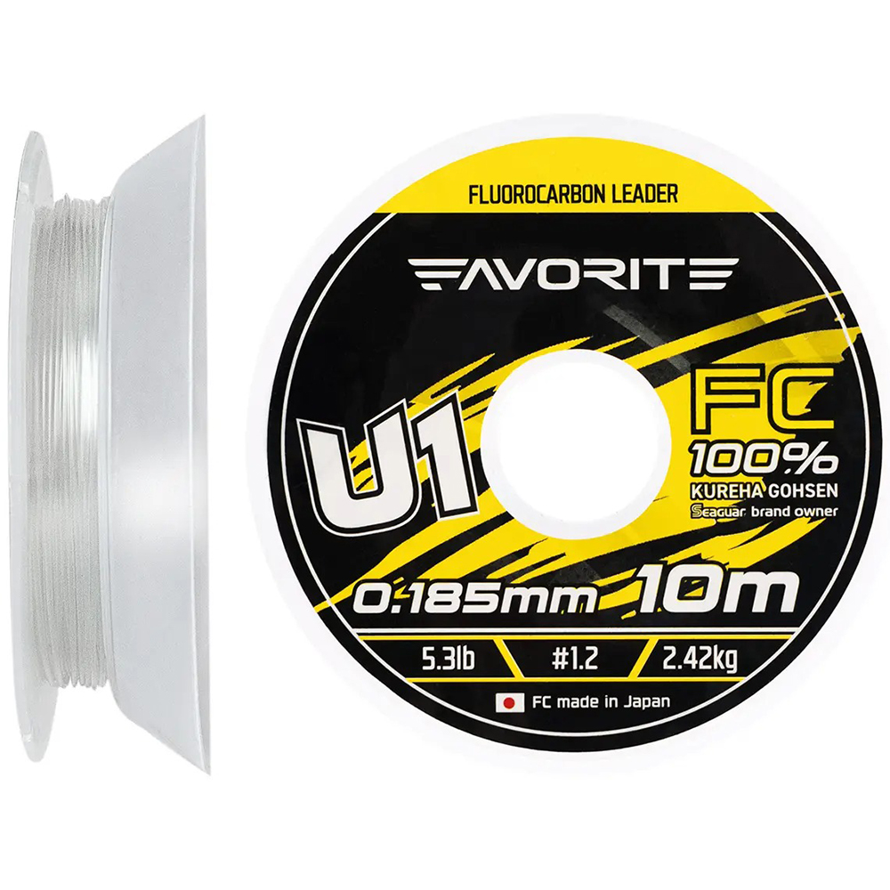 Флюорокарбон FAVORITE U1 FC 10 м #1.2/0.185 мм 5.3lb/2.42kg (1693.11.76)