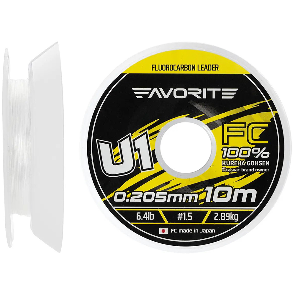 Флюорокарбон FAVORITE U1 FC 10 м #1.5/0.205 мм 6.4lb/2.89kg (1693.11.77)