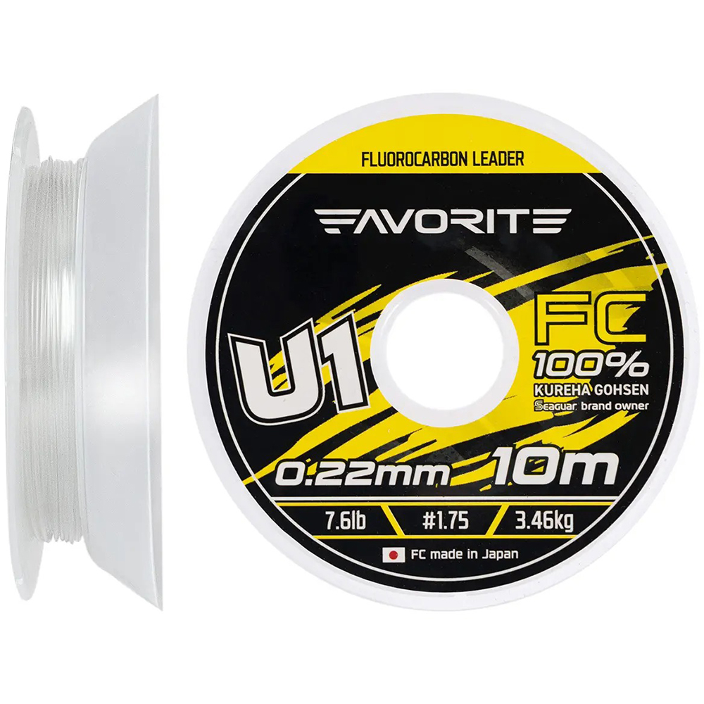 Флюорокарбон FAVORITE U1 FC 10 м #1.75/0.22 мм 7.6lb/3.46kg (1693.11.78)