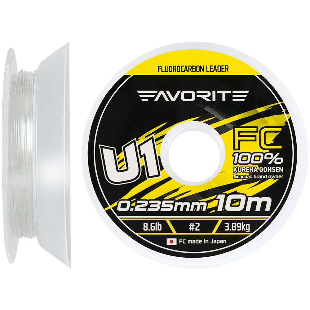 Флюорокарбон FAVORITE U1 FC 10 м #2.0/0.235 мм 8.6lb/3.89kg (1693.11.79)