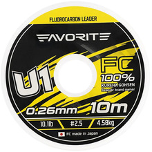 Флюорокарбон FAVORITE U1 FC 10m #2.5/0.26mm 10.1lb/4.58kg (1693.11.80)