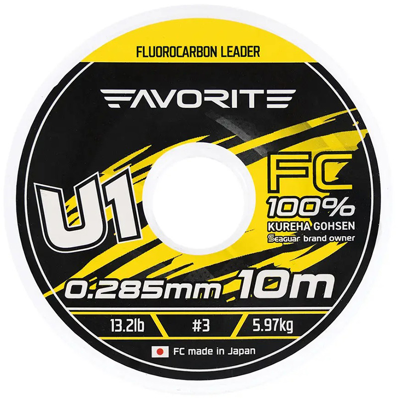 Флюорокарбон FAVORITE U1 FC 10m #3.0/0.285mm 13.2lb/5.97kg (1693.11.81)