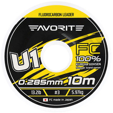Флюорокарбон FAVORITE U1 FC 10m #3.0/0.285mm 13.2lb/5.97kg (1693.11.81)