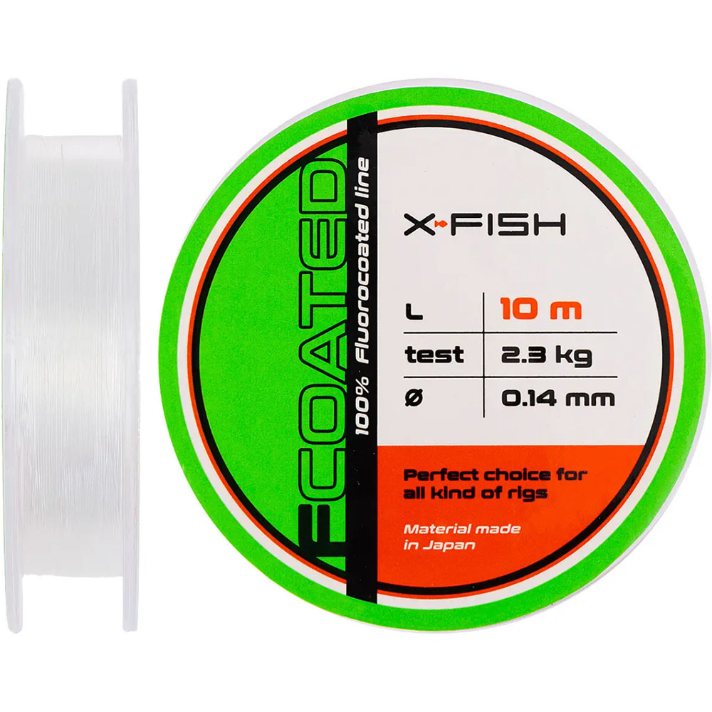 Флюорокарбон X-FISH FCoated 10m 0.14mm 2.3kg (1917.01.21)