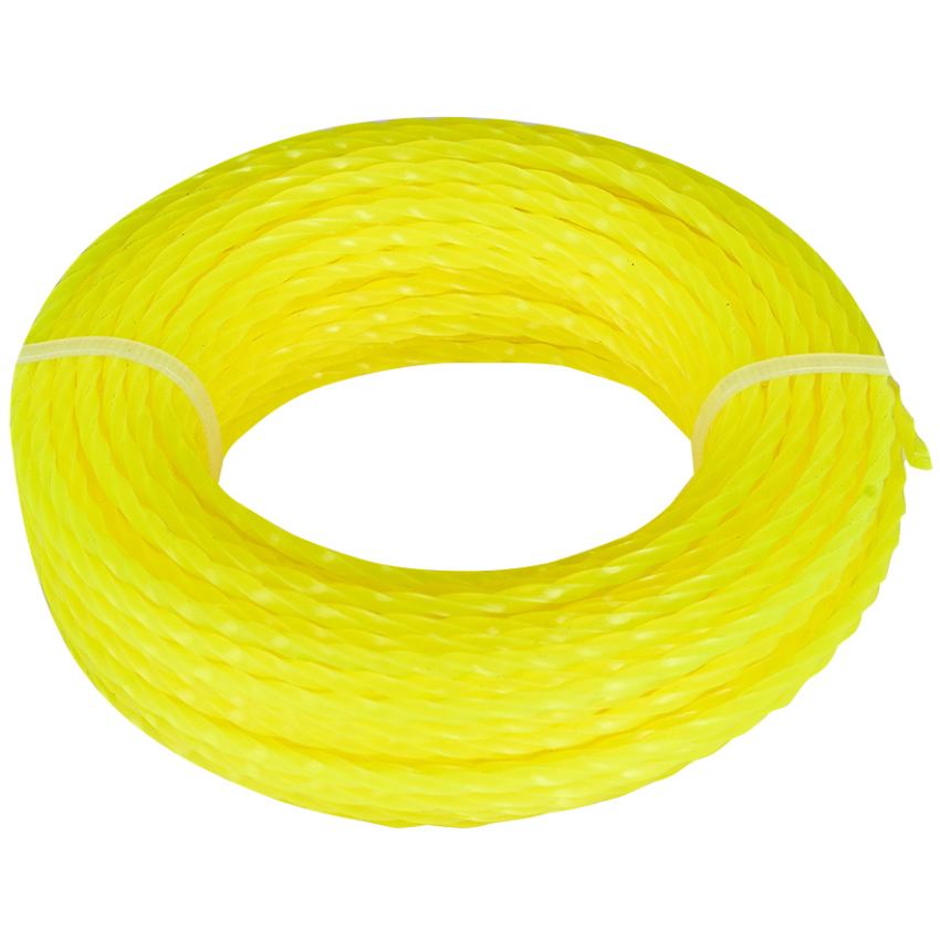 Лісочка для тримера КЕНТАВР Кручений квадрат 2,4 мм 15 м Yellow (67357) Додатково перетин: кручений квадрат; товщина: 24 мм; довжина: 15 м