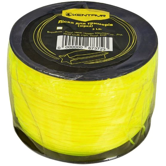 Леска для триммера КЕНТАВР Звезда 2.7 мм 3LB 276 м Yellow (67373
